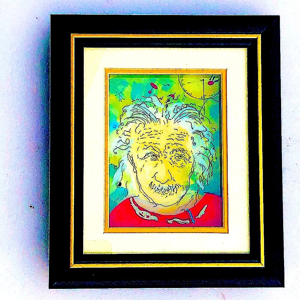 Jeanne Pierre Weill Albert Einstein 3d Portrait On Glass